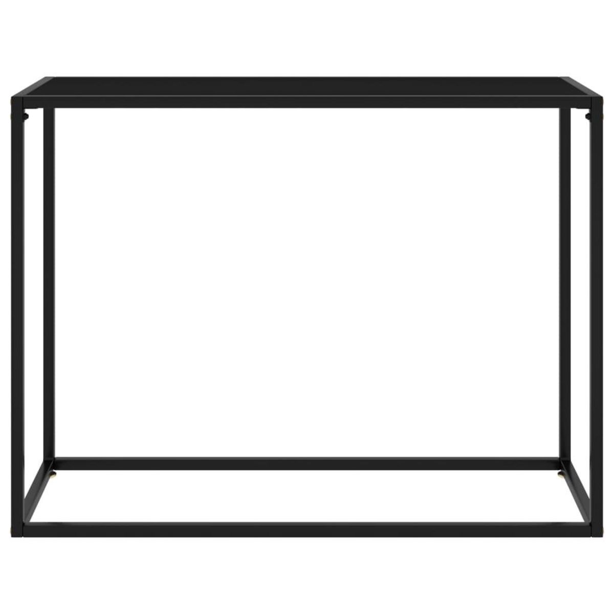 VIDAXL Table console Noir 100x35x75 cm Verre trempe