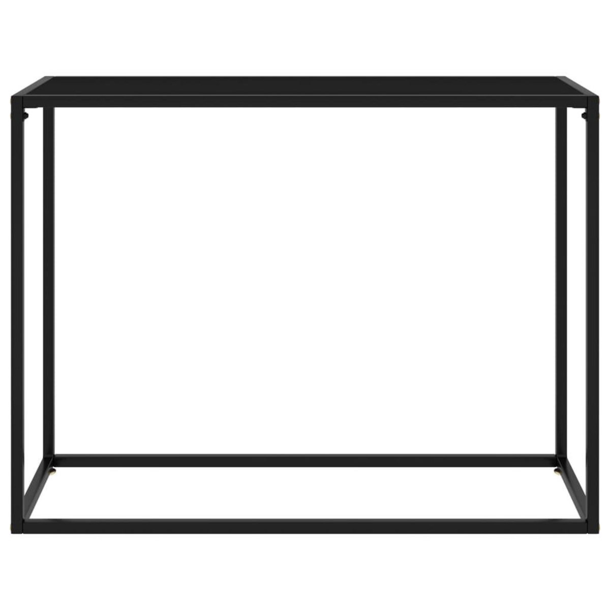 VIDAXL Table console Noir 100x35x75 cm Verre trempe