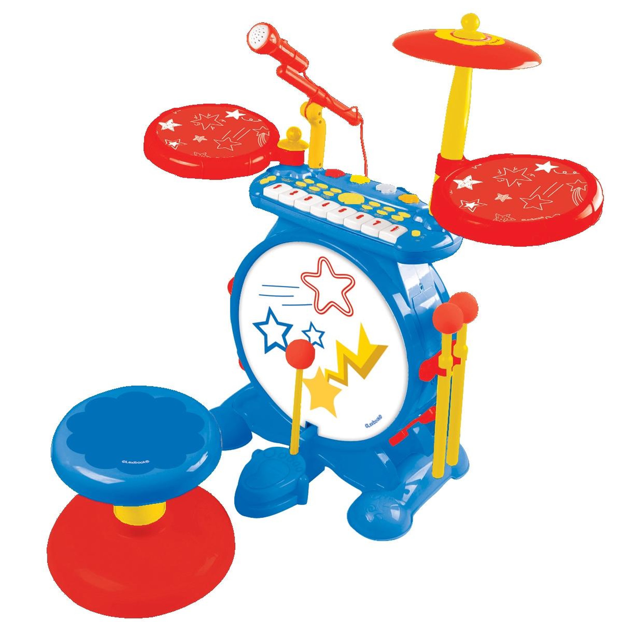 Voir la diapositive 3 : Lexibook Mon Rock Band Batterie Lumineuse Complète