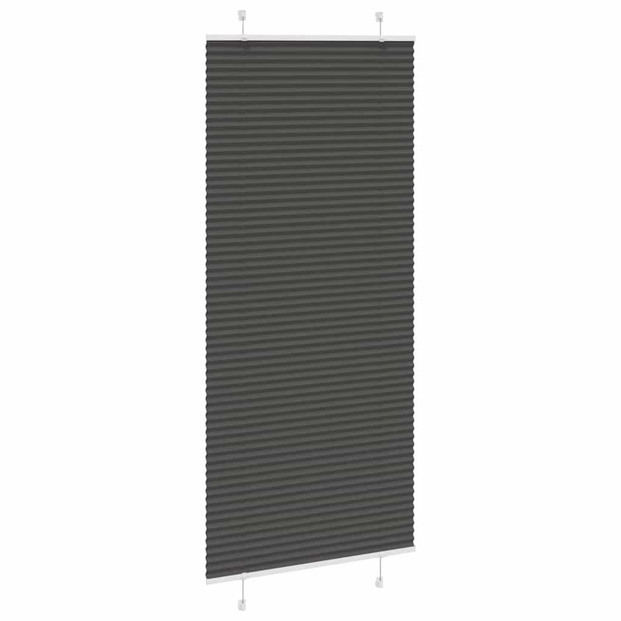 Voir la diapositive 3 : VIDAXL Store plisse noir 85x200 cm largeur du tissu 84,4 cm polyester