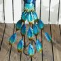 Voir la diapositive 6 : OUTSUNNY Statue de jardin paon H. 83 cm - décoration de jardin - métal bleu