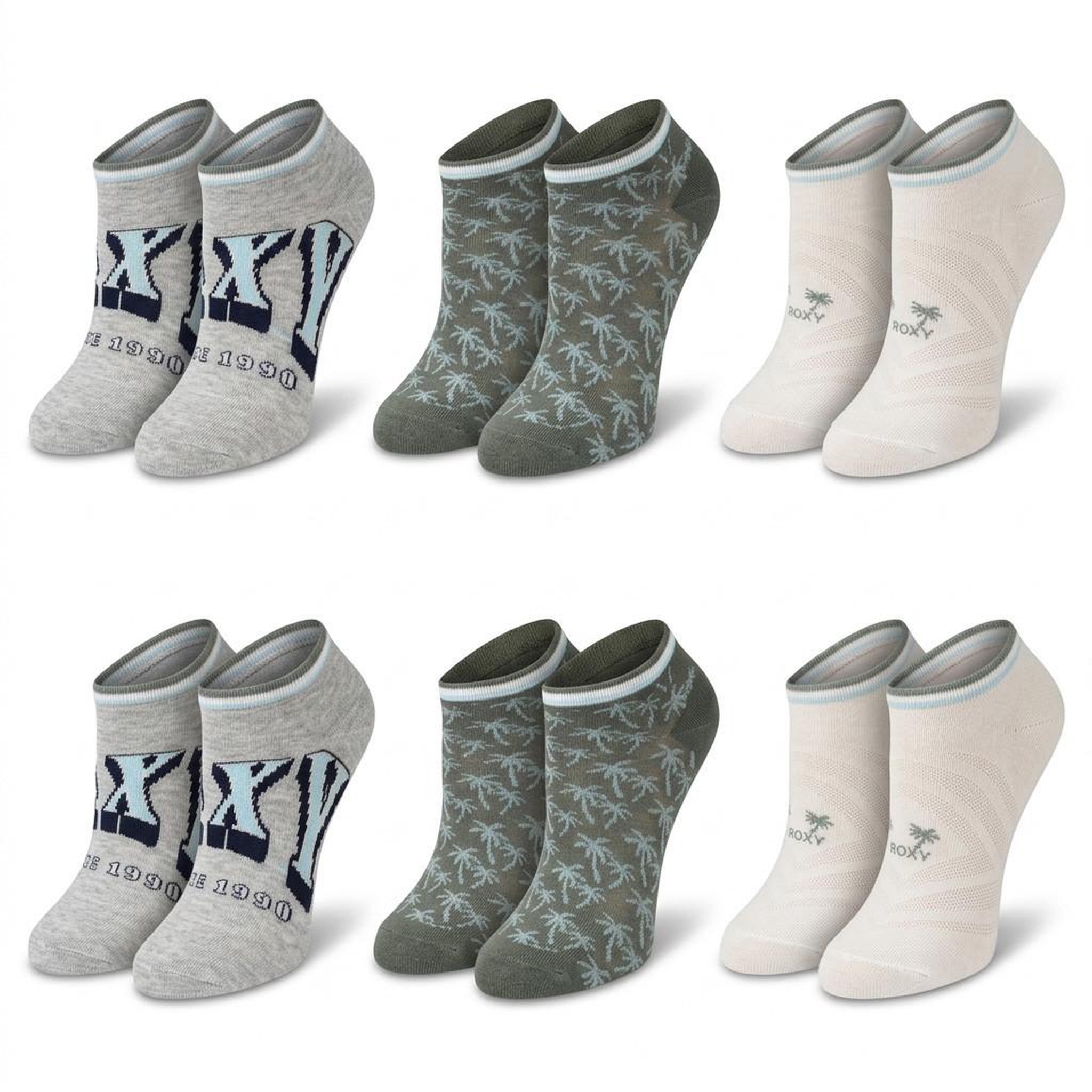 Voir la diapositive 1 : ROXY Roxy chaussettes fille sneaker pack 6 (lot) - coton respirant
