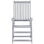 Voir la diapositive 4 : VIDAXL Chaises inclinables de jardin lot de 6 et coussins Bois acacia