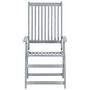 Voir la diapositive 4 : VIDAXL Chaises inclinables de jardin lot de 6 et coussins Bois acacia