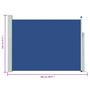 Voir la diapositive 6 : VIDAXL Auvent lateral retractable de patio 120x500 cm Bleu