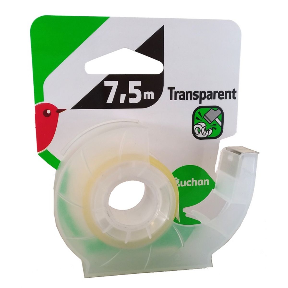 AUCHAN Dévidoir adhésif transparent 7.5m