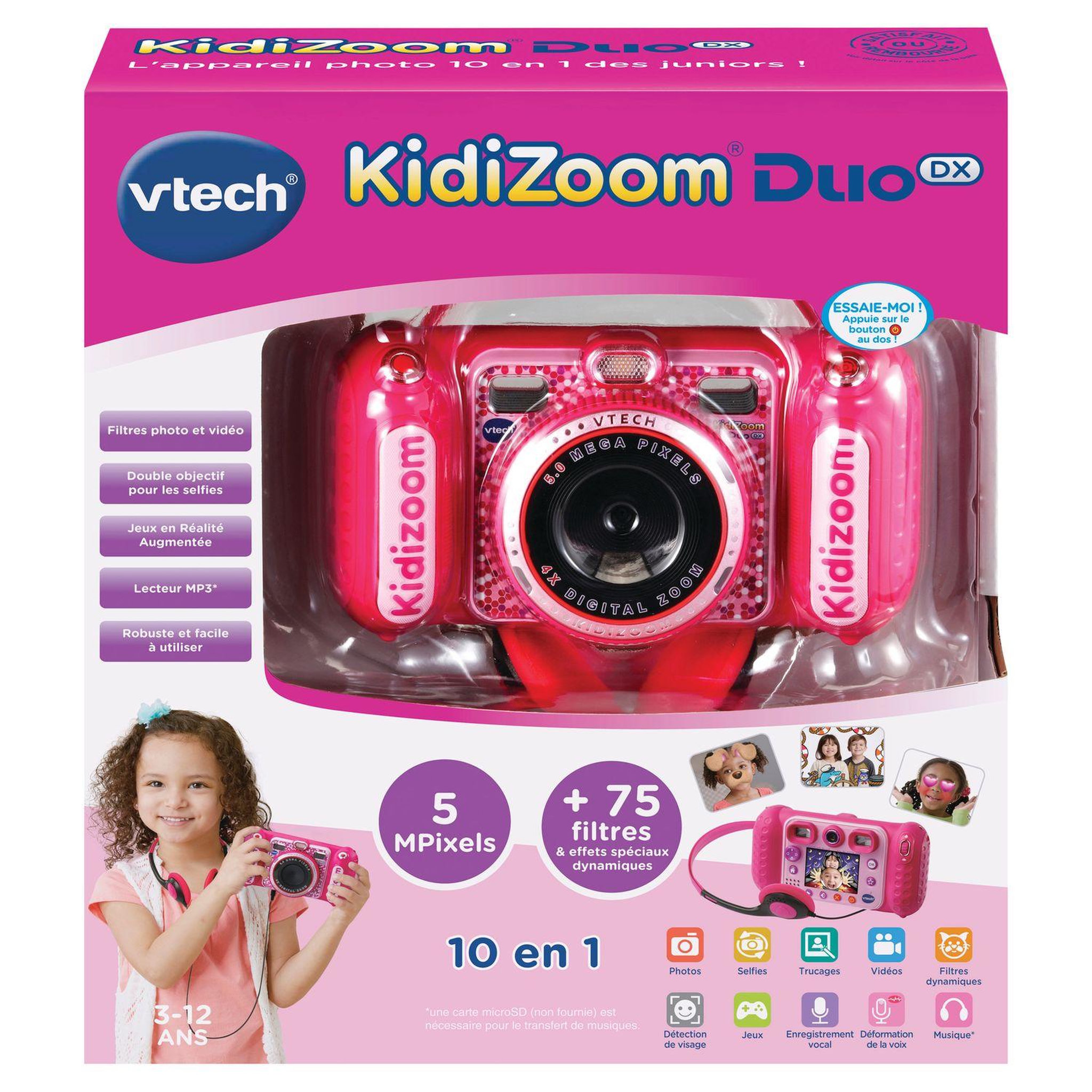 Voir la diapositive 3 : VTECH Appareil photo - Kidizoom Duo Dx Rose