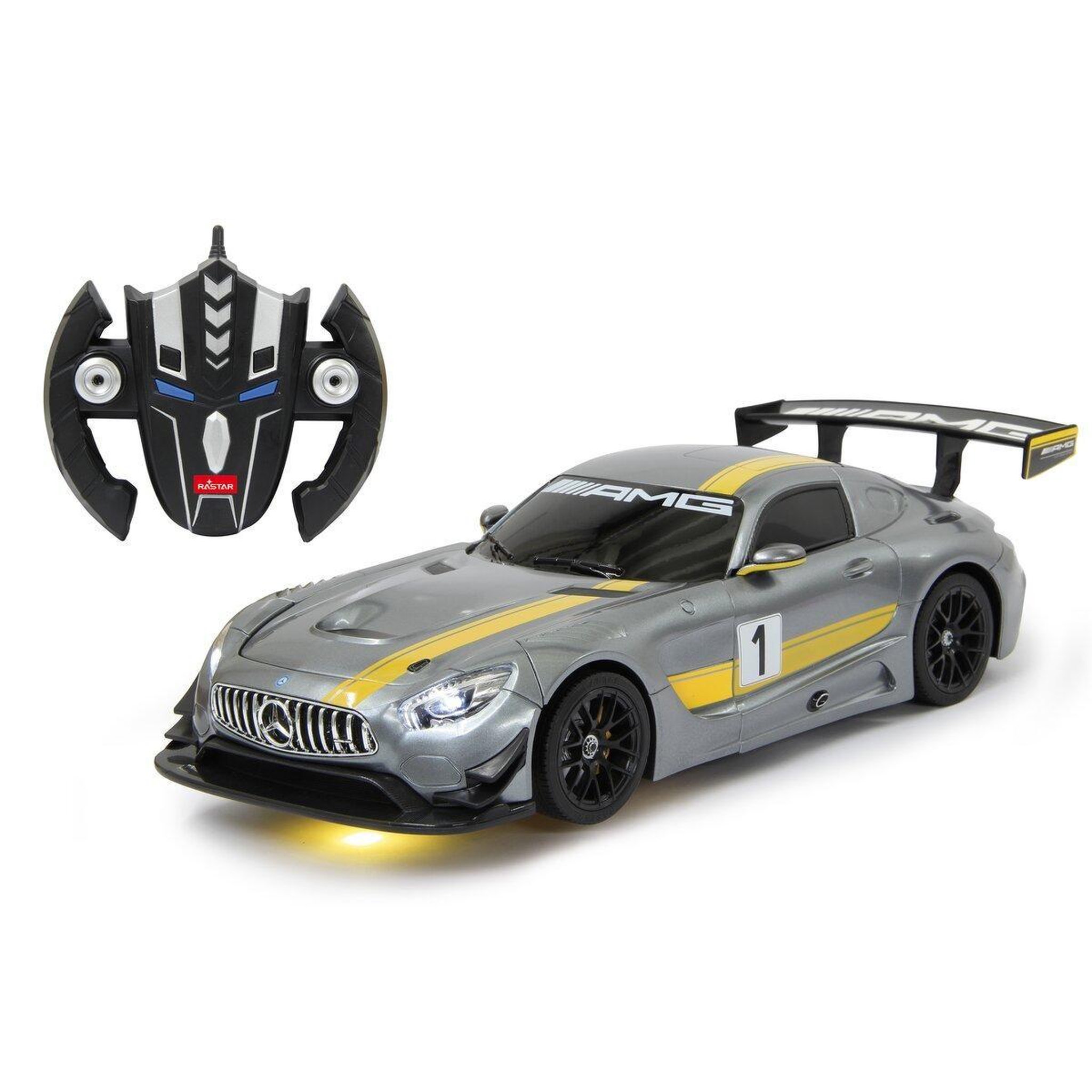 Jamara Mercedes-benz amg gt3 1:14 gris 2,4ghz transformable