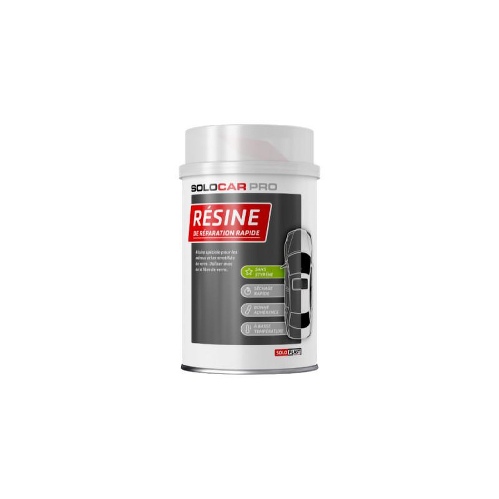 Soloplast Résine de réparation rapide solocar pro avec durcisseur 1kg