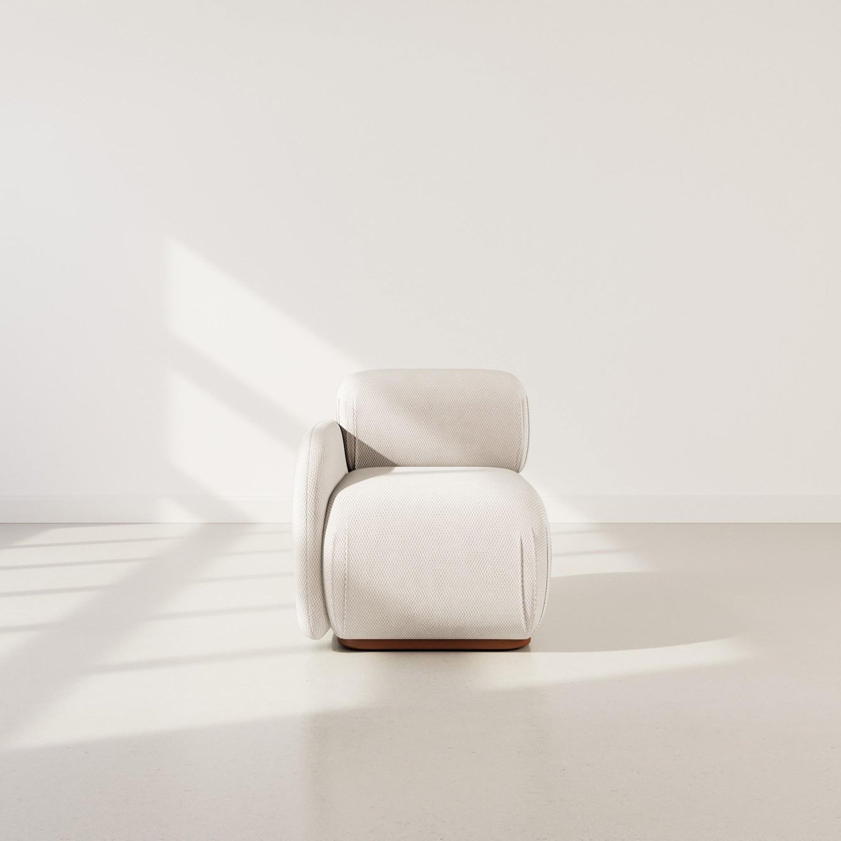 LISA DESIGN Penelope - module d'assise gauche en velours texturé