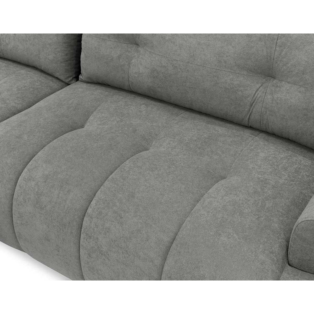 BEST MOBILIER Luzzio - canapé d'angle gauche 4 places convertible avec coffre en tissu texturé