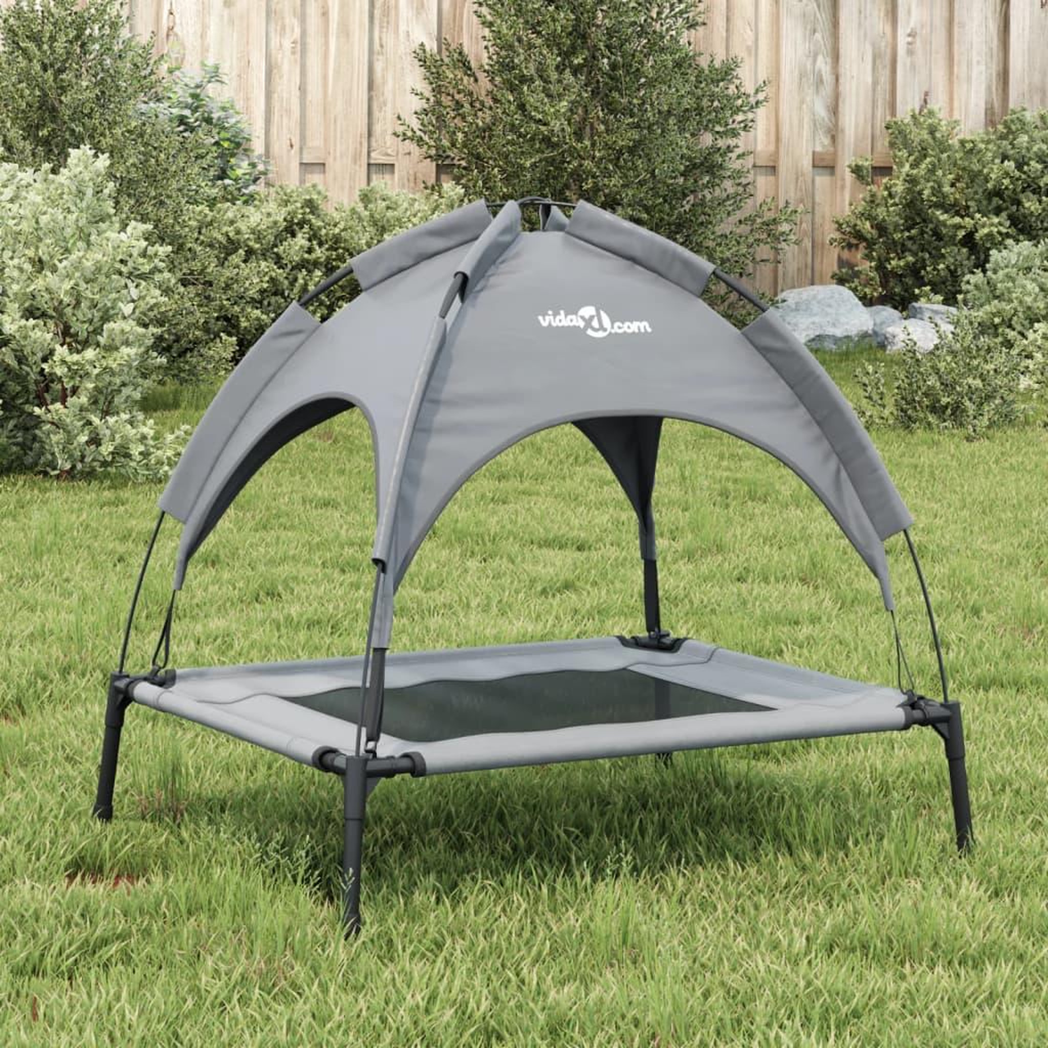 Voir la diapositive 3 : VIDAXL Lit pour chien avec auvent anthracite tissu Oxford et acier