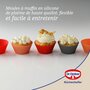 Voir la diapositive 6 : DR.OETKER Lot de 12 caissettes muffins en silicone 7 cm Dr. Oetker Flexxibel Love