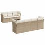 Voir la diapositive 2 : VIDAXL Salon de jardin avec coussins 8 pcs beige resine tressee
