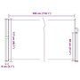Voir la diapositive 6 : VIDAXL Auvent lateral retractable blanc 117x300 cm