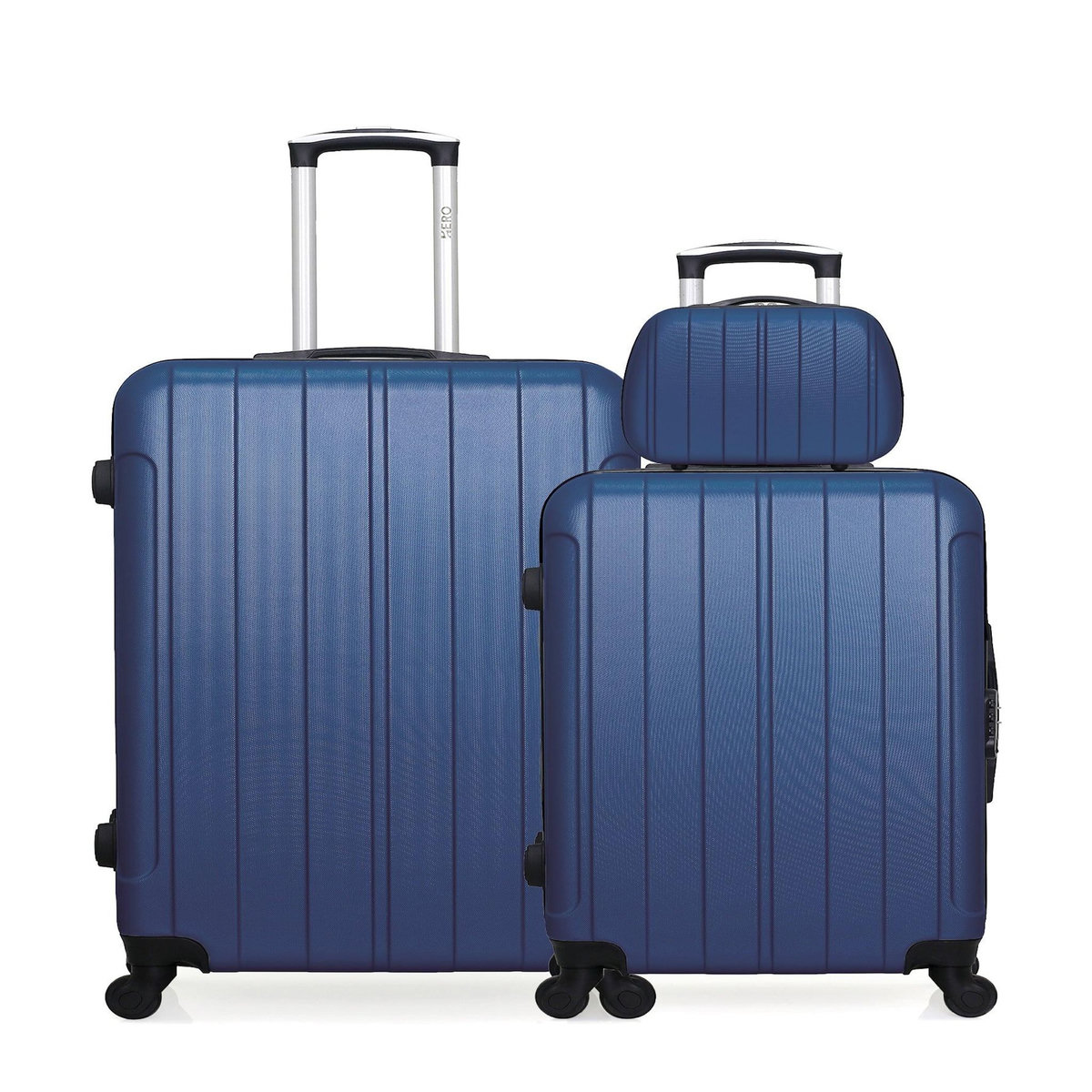 HERO HERO - Lot de 3 - Valise grand format, valise weekend et vanity FOGO