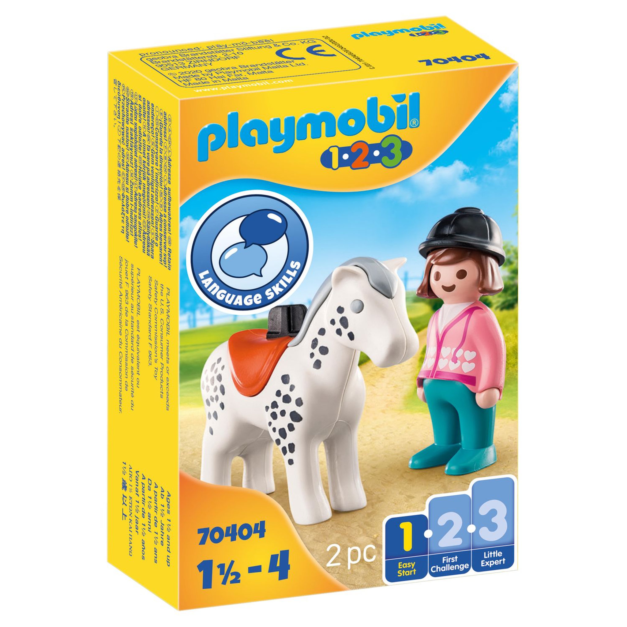 PLAYMOBIL 70404 - 1.2.3 - Cavalière avec cheval