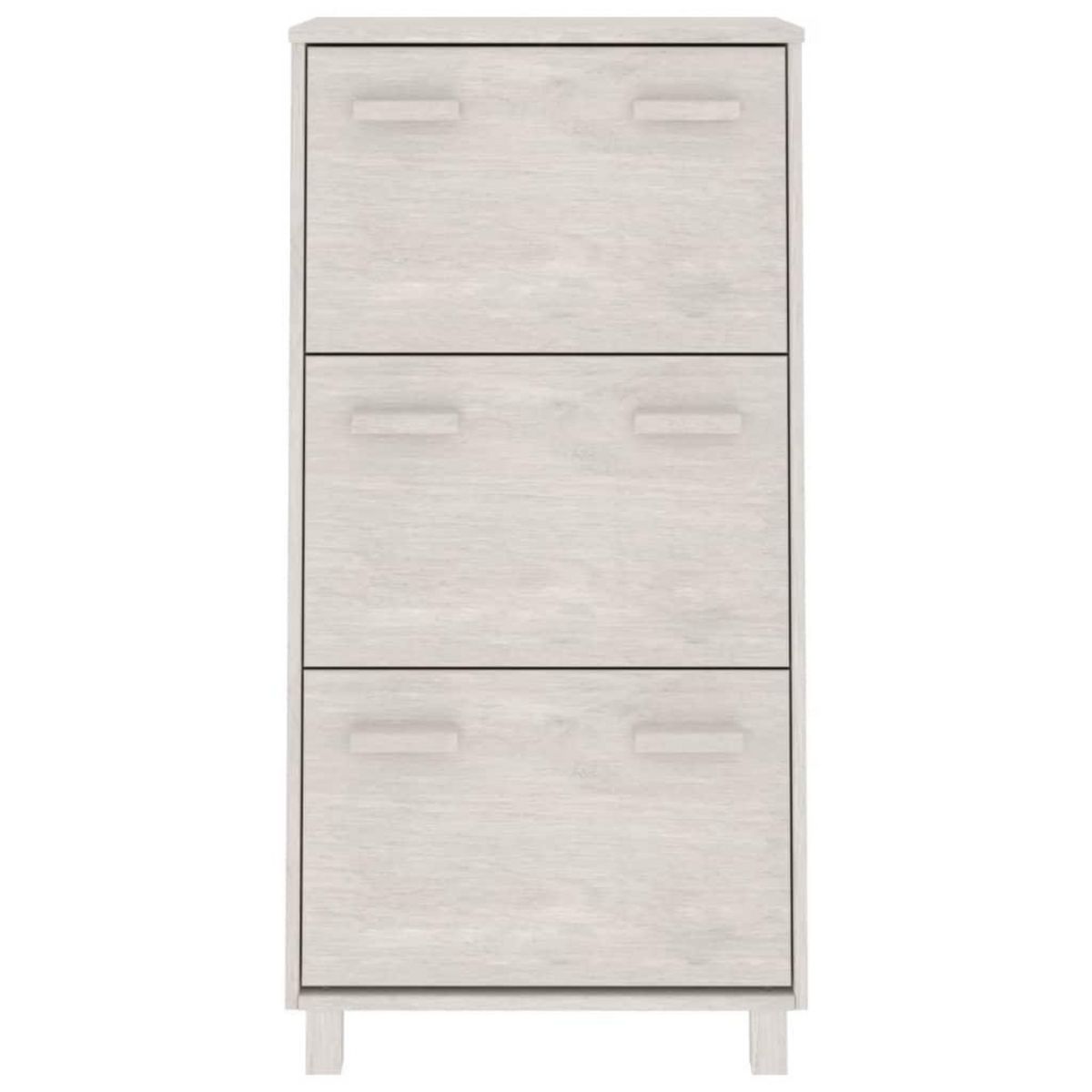 VIDAXL Armoire a chaussures HAMAR Blanc 59,5x35x117 cm Bois de pin