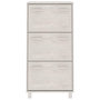 Voir la diapositive 3 : VIDAXL Armoire a chaussures HAMAR Blanc 59,5x35x117 cm Bois de pin