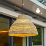 Voir la diapositive 2 : Lumisky Suspension d'extérieur nomade MERIDA Bois Herbe marine H34CM