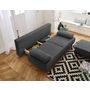 Voir la diapositive 3 : BEST MOBILIER Cristal - canapé 3 places - convertible avec coffre et pouf - en velours côtelé