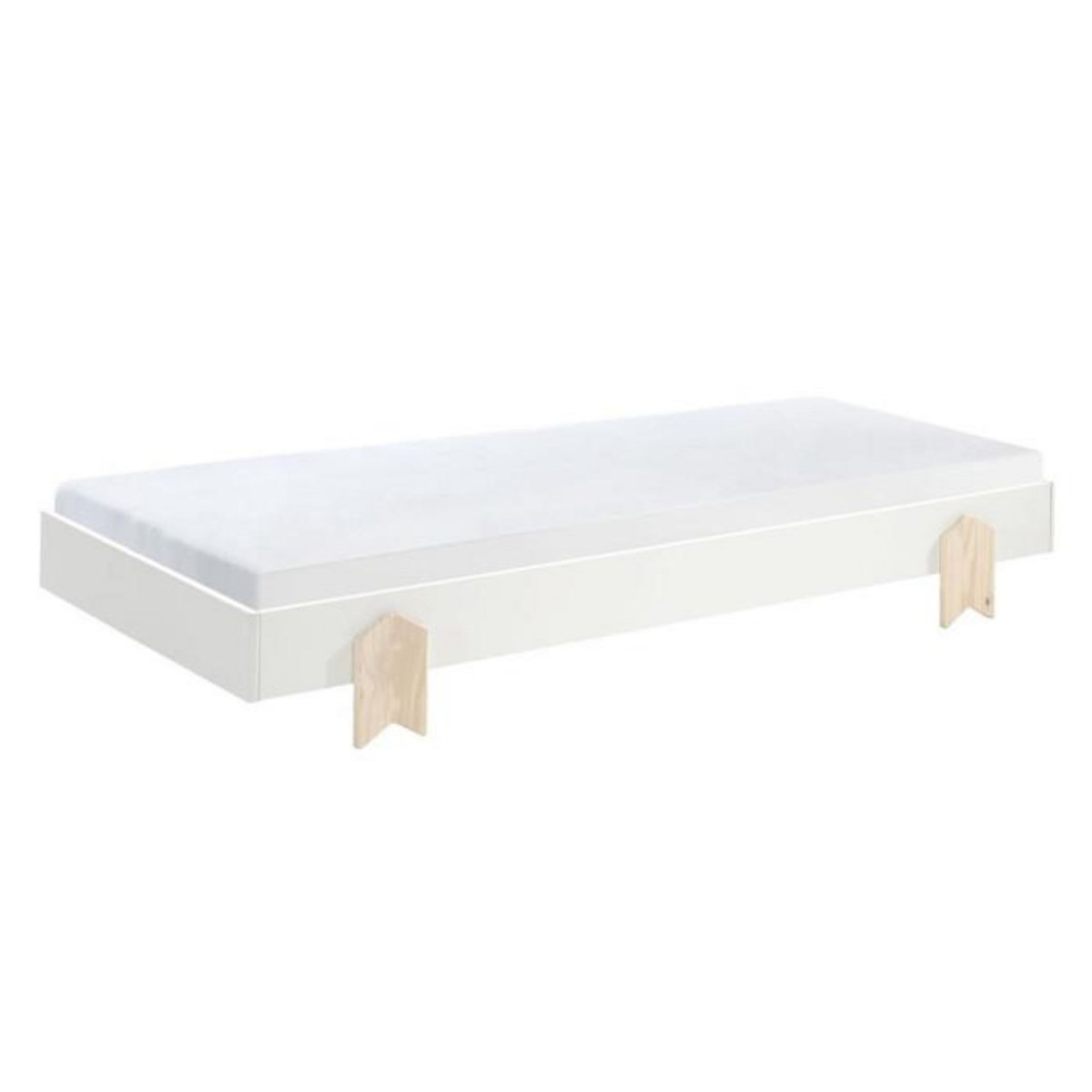 Paris Prix Lit Enfant en Bois  Modulo Arrow II  90x200cm Blanc