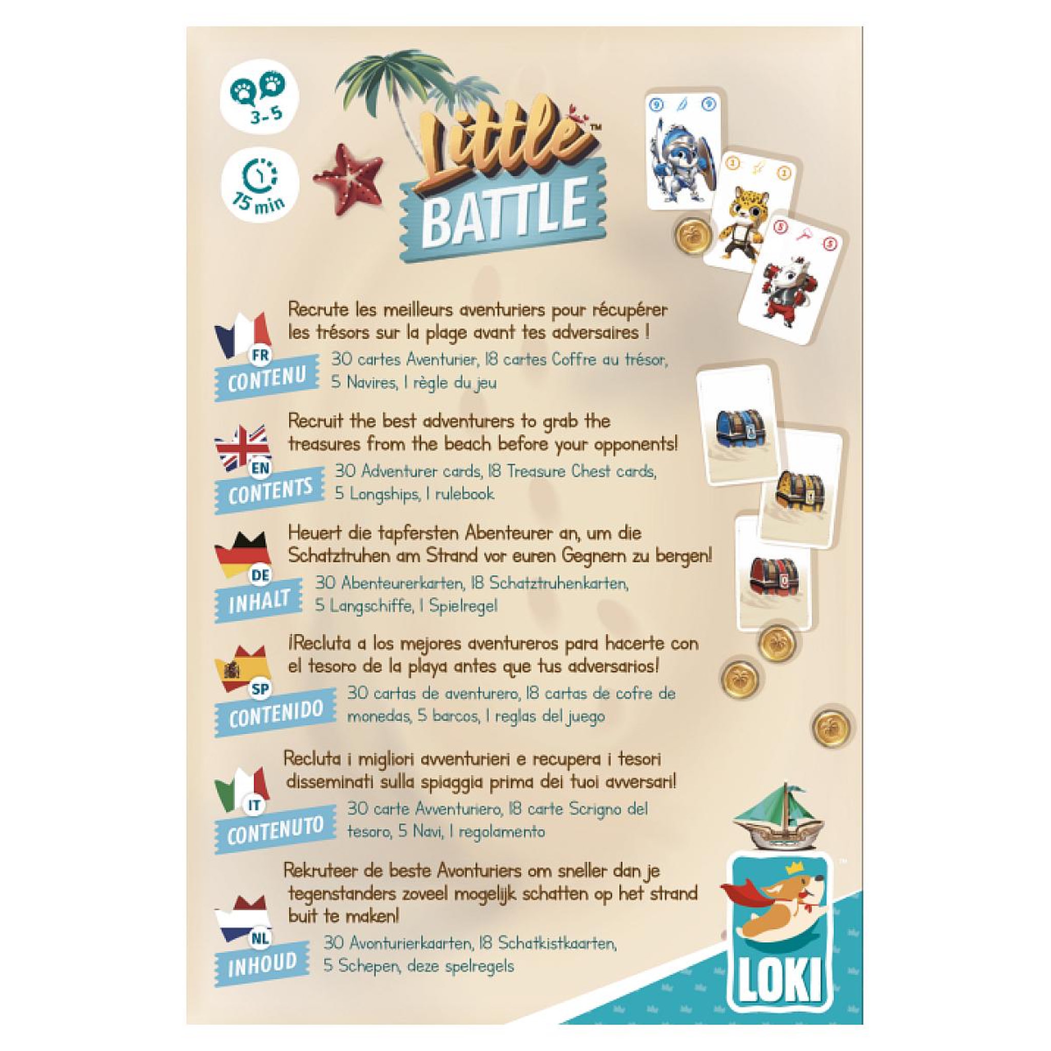 Voir la diapositive 2 : Iello Loki - Little batlle - Jeu de bataille et de collecte
