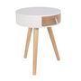 Voir la diapositive 2 : Paris Prix Table de Chevet 1 Tiroir  Nora  46cm Blanc