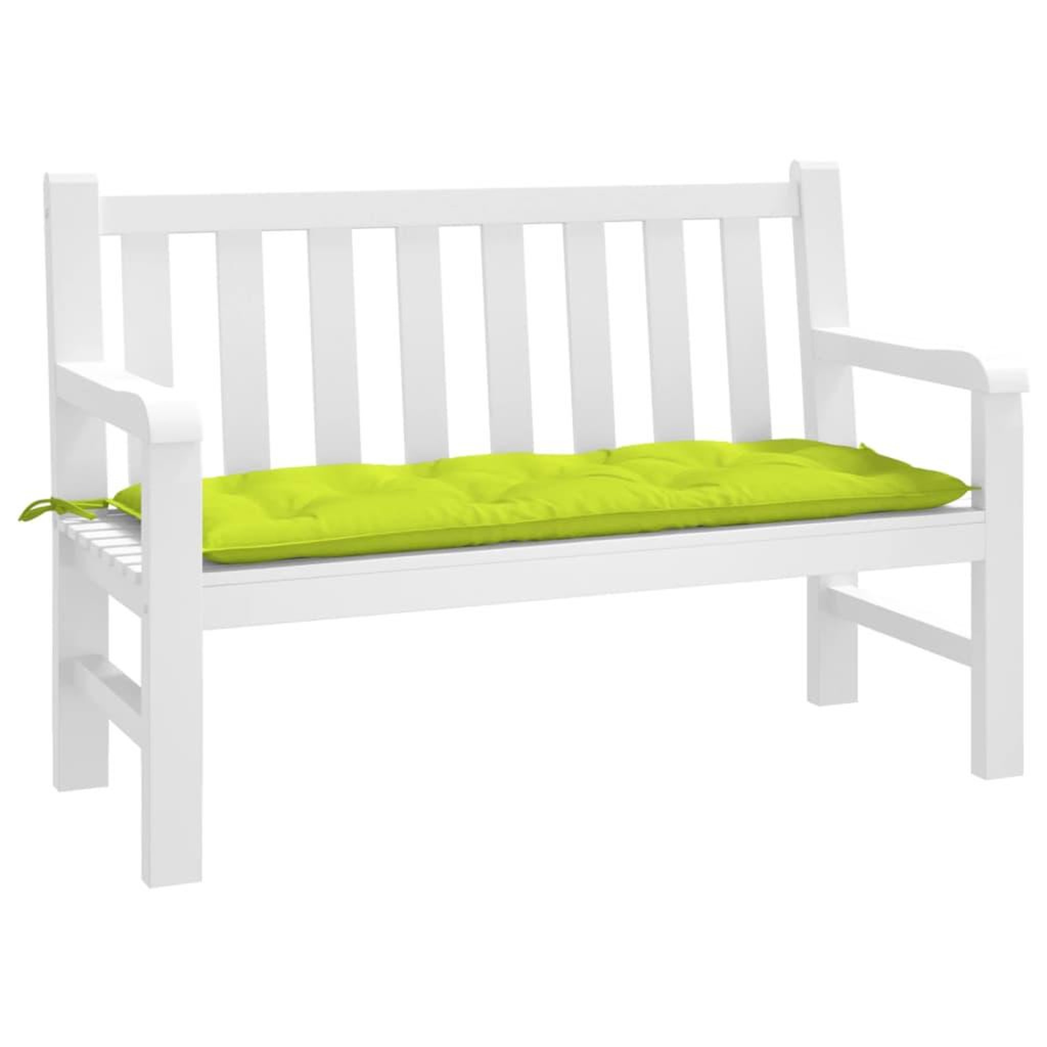 VIDAXL Coussin de banc de jardin vert brillant 120x50x7cm tissu oxford