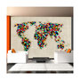 Voir la diapositive 1 : Paris Prix Papier Peint  World Map a Kaleidoscope of Colors