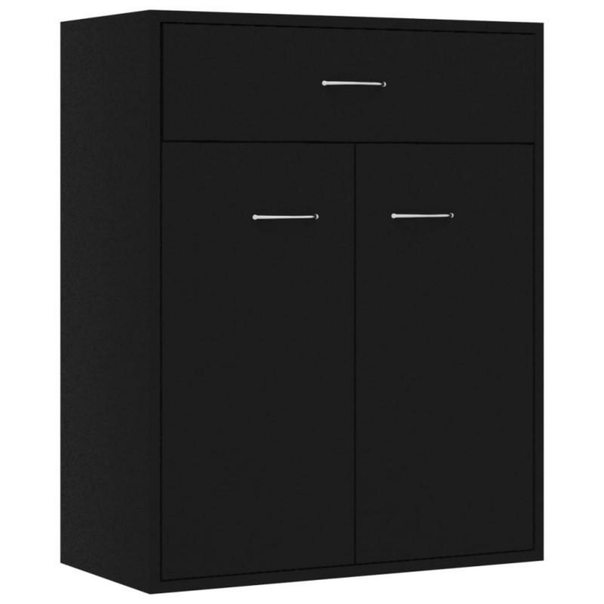 VIDAXL Buffet noir 60x30x75 cm bois d ingénierie