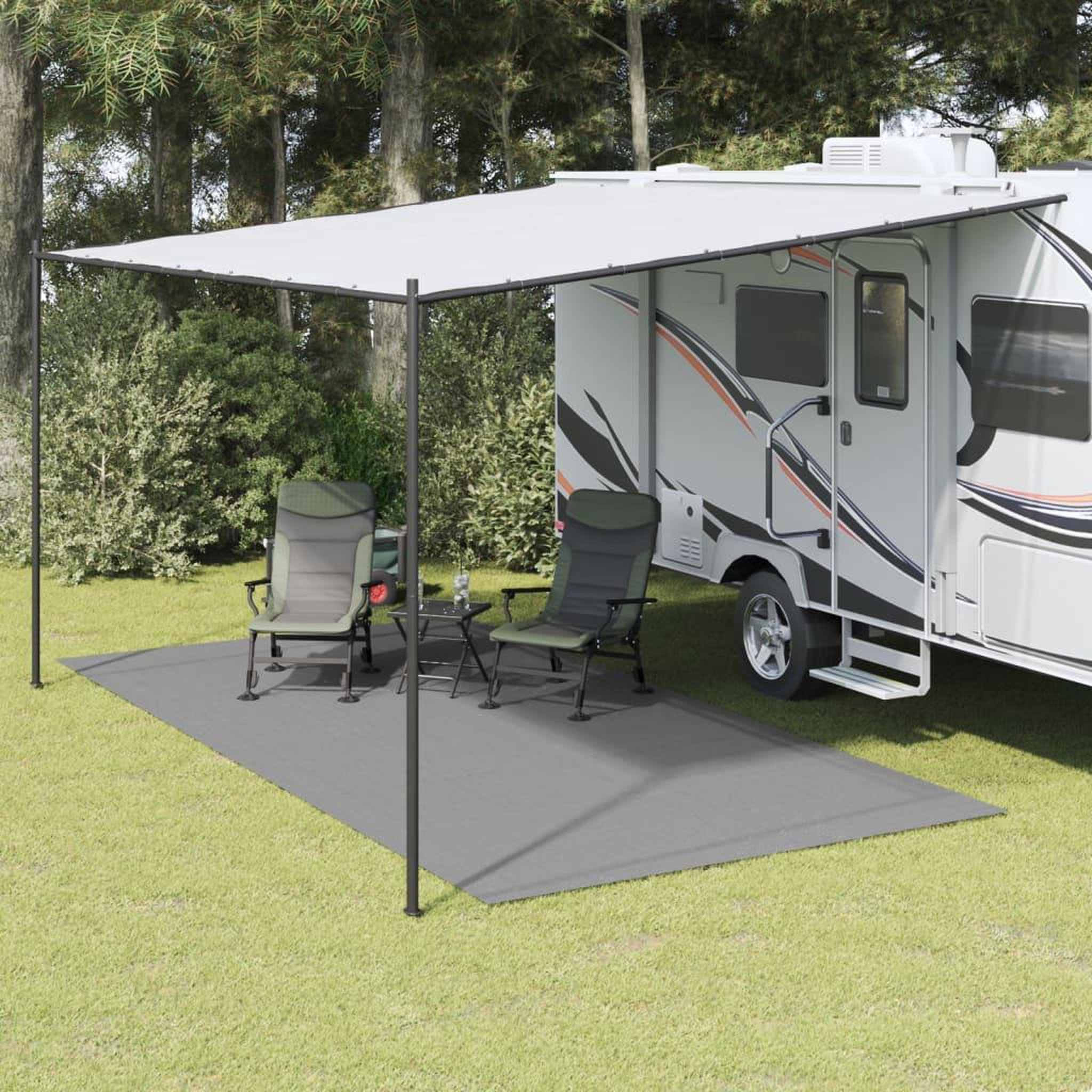 VIDAXL Tapis de tente anthracite 5x2,5 m