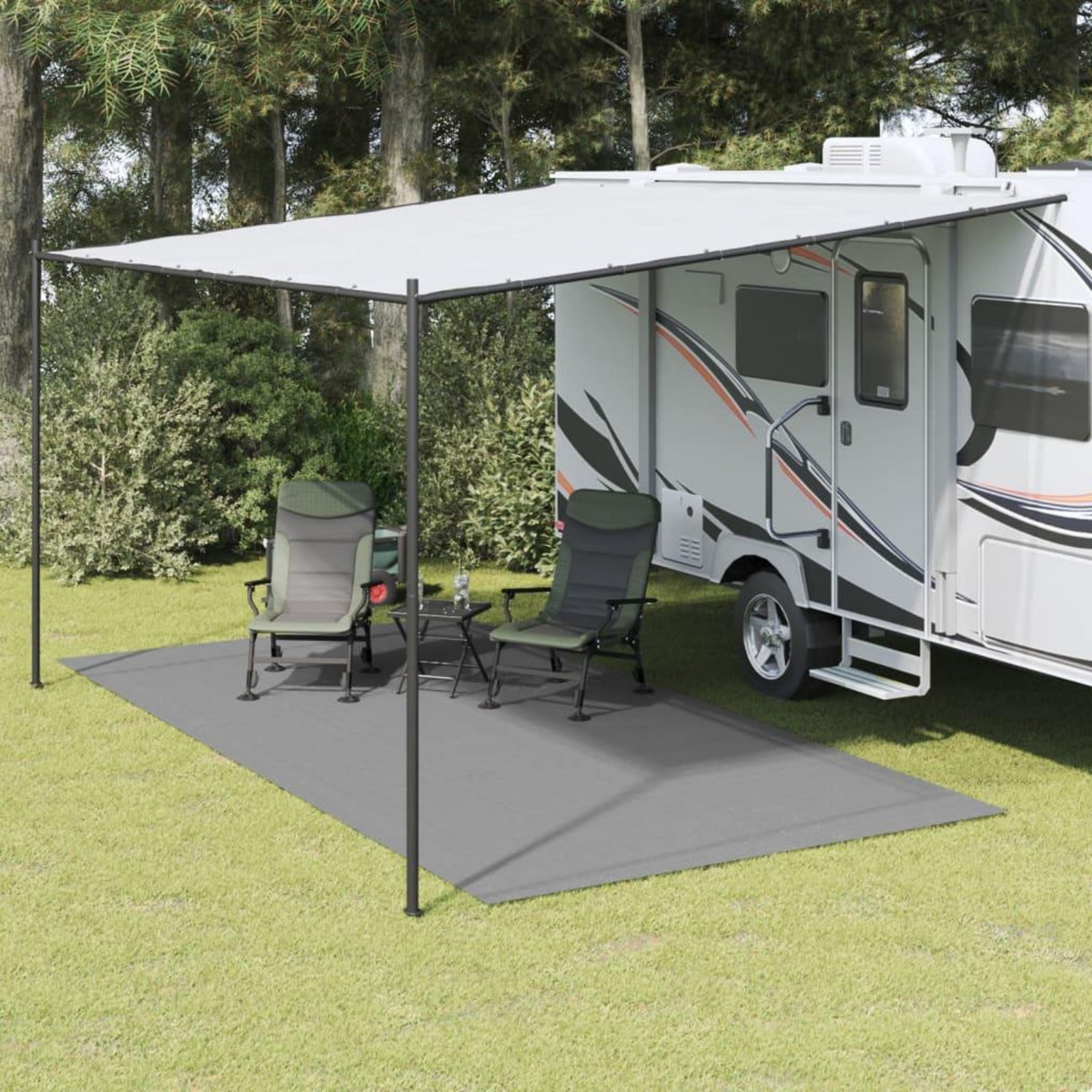 VIDAXL Tapis de tente anthracite 5x2,5 m