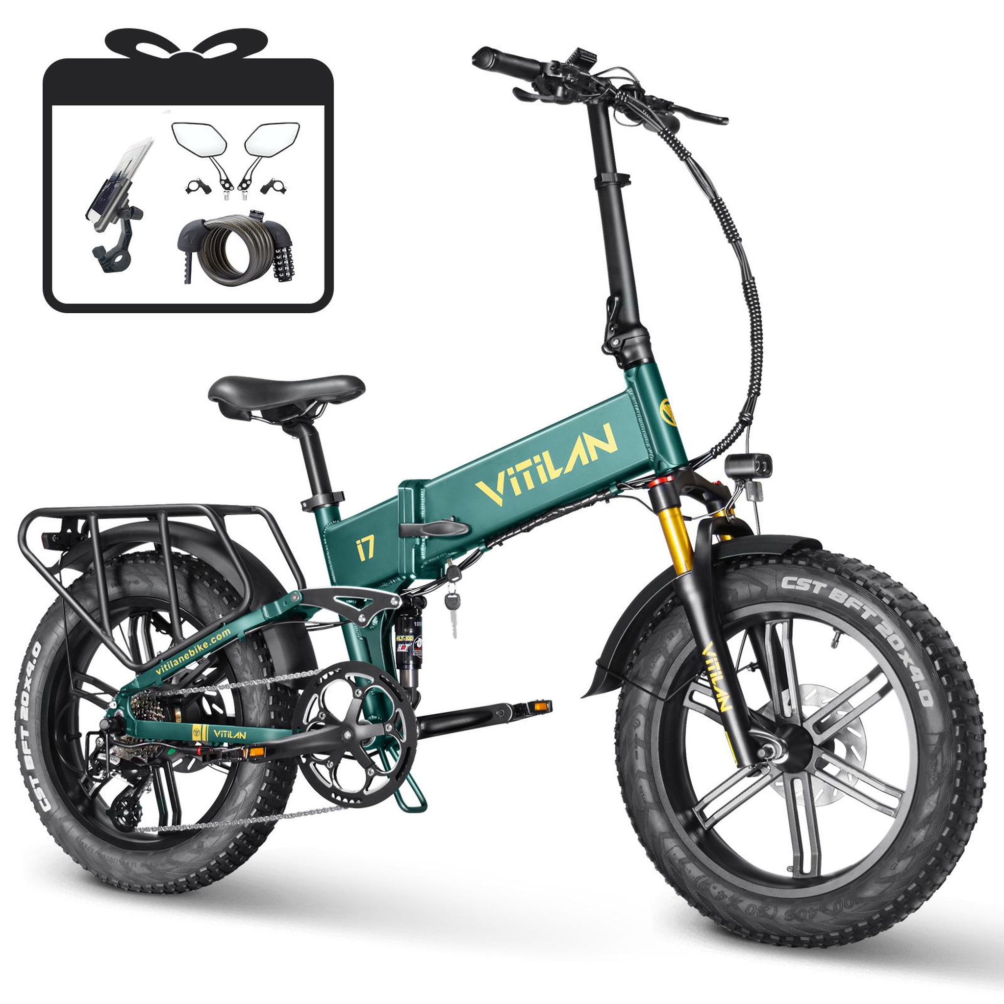 Voir la diapositive 1 : VITILAN Vélo électrique tout terrain VITILAN i7 Pro 3.0 avec gros pneus 20 × 4"