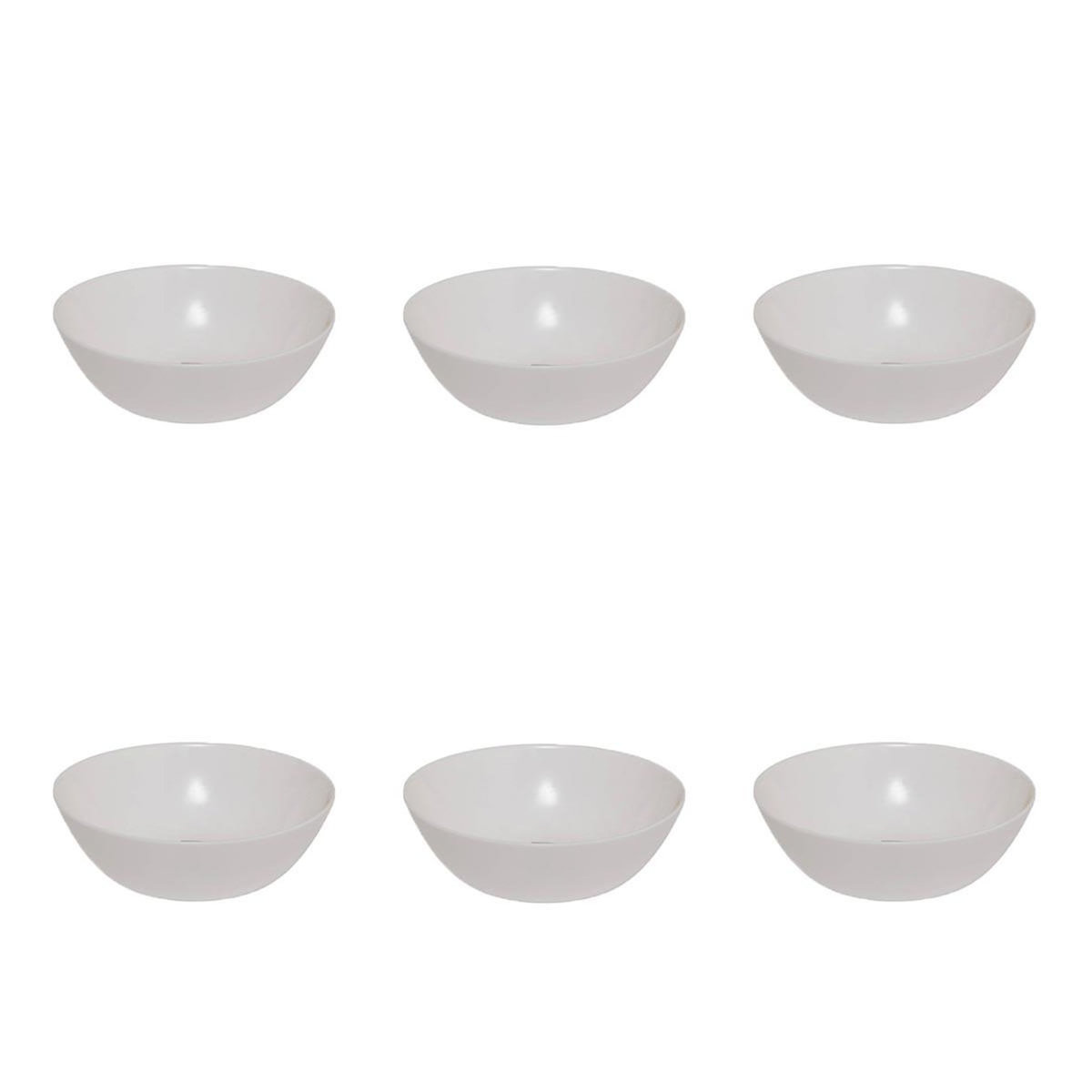 SECRET DE GOURMET Lot de 6 Coupelles en Verre  Louise  15cm Blanc