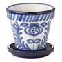 Voir la diapositive 1 : Paris Prix Pot Avec Soucoupe en Céramique  Granada  21cm Bleu Cobalt