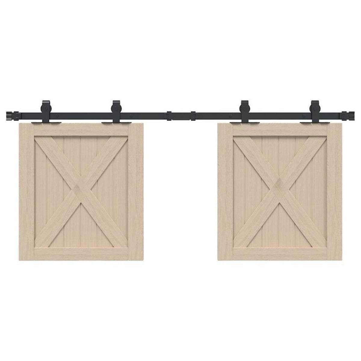 VIDAXL Kit de porte d'armoire coulissante 122 cm acier au carbone