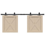 VIDAXL Kit de porte d'armoire coulissante 122 cm acier au carbone