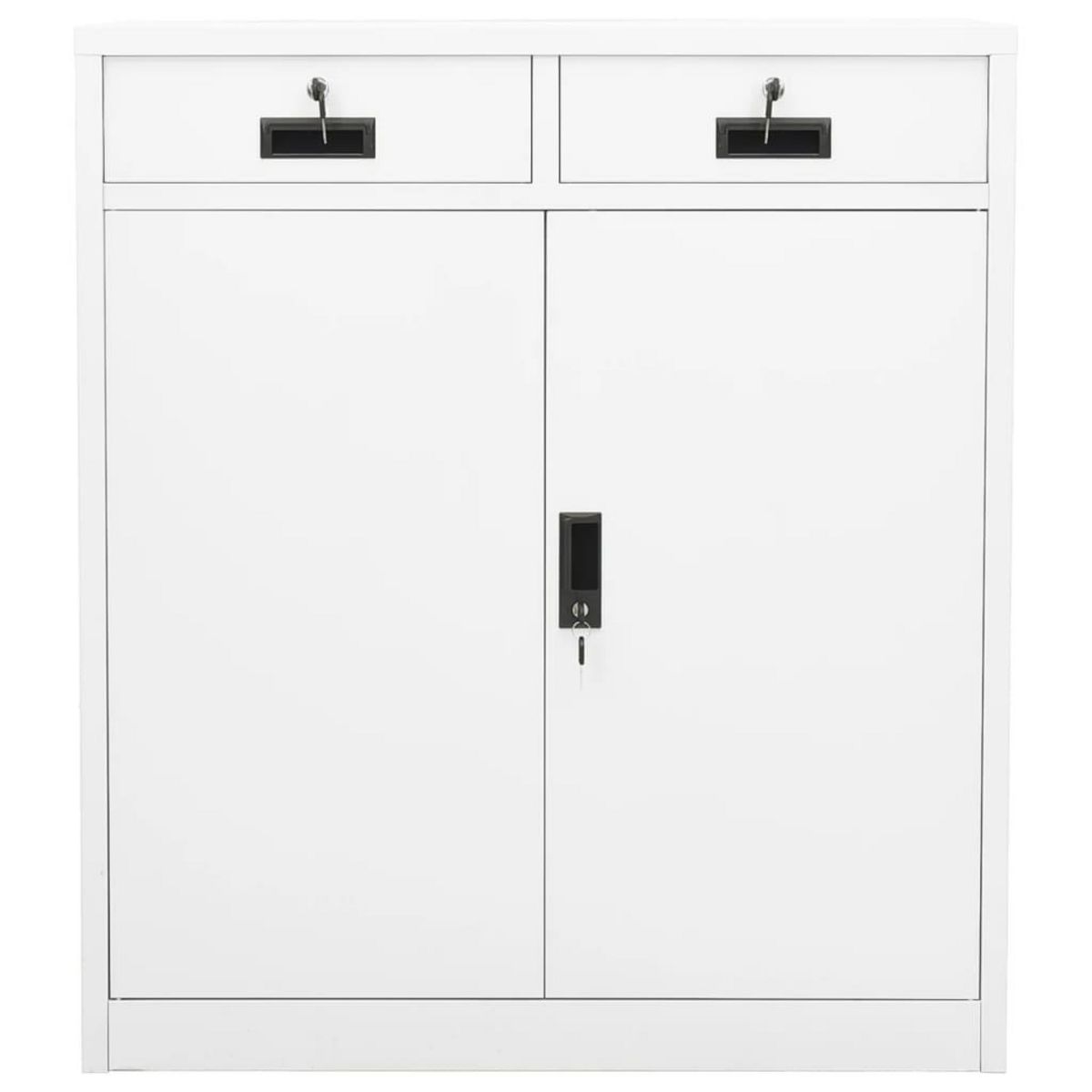 VIDAXL Armoire de bureau Blanc 90x40x102 cm Acier