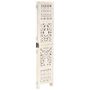 Voir la diapositive 2 : VIDAXL Cloison de separation 3 panneaux Blanc 120x165 cm Bois manguier
