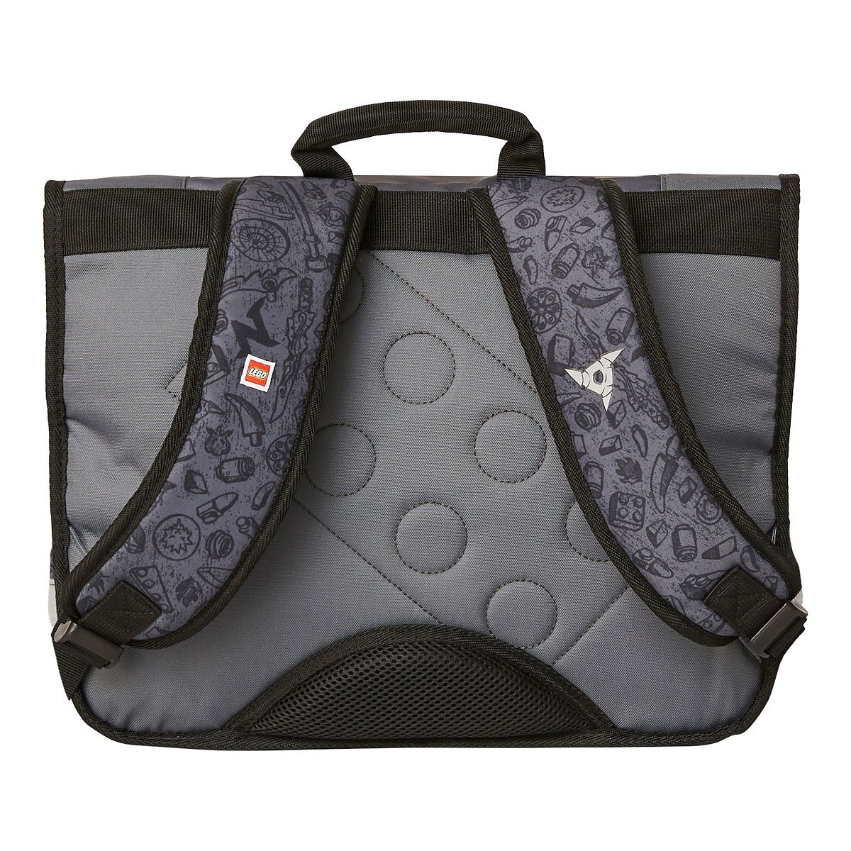 LEGO Cartable 38 cm CP/CE1/CE2 gris dessin or Ninjago