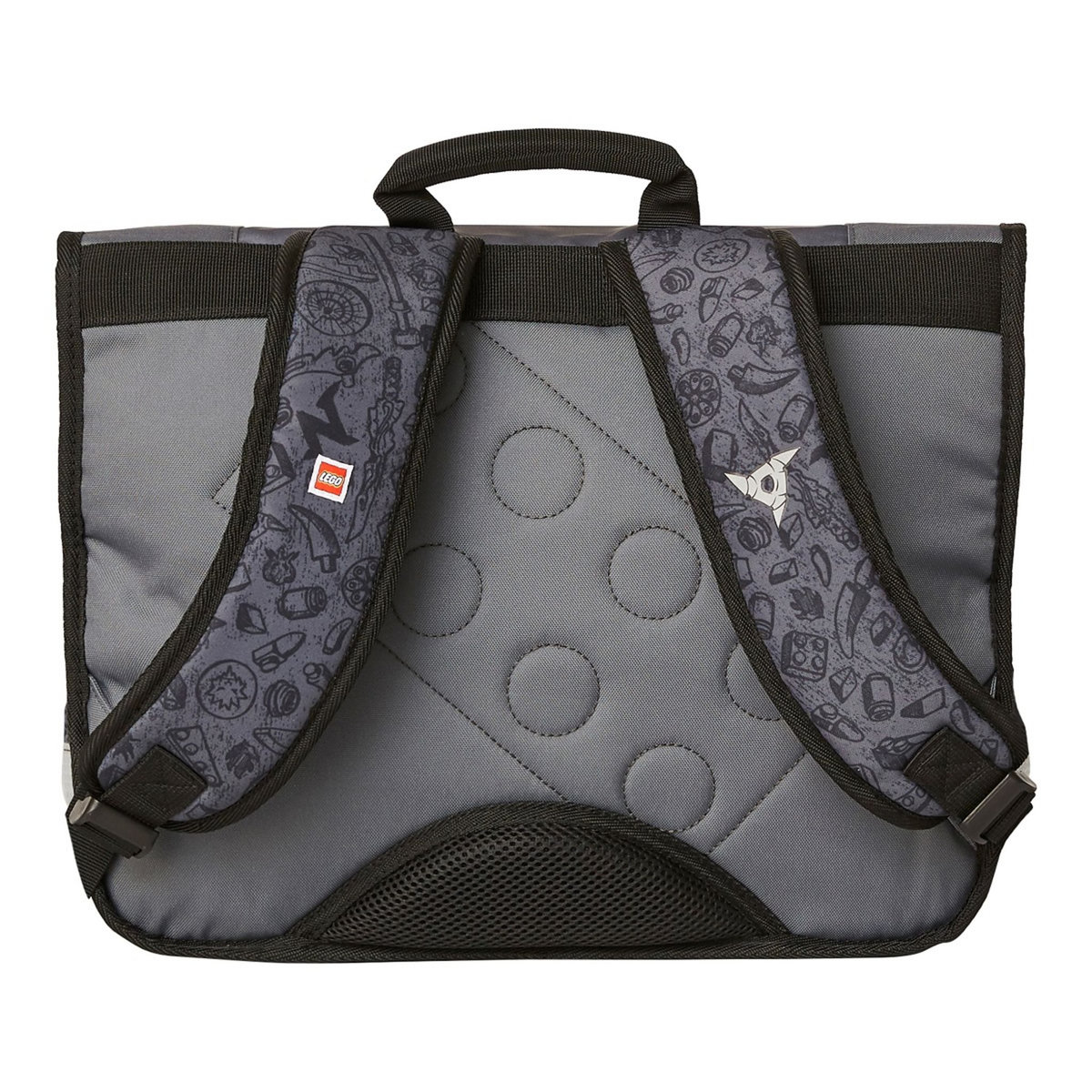 LEGO Cartable 38 cm CP/CE1/CE2 gris dessin or Ninjago