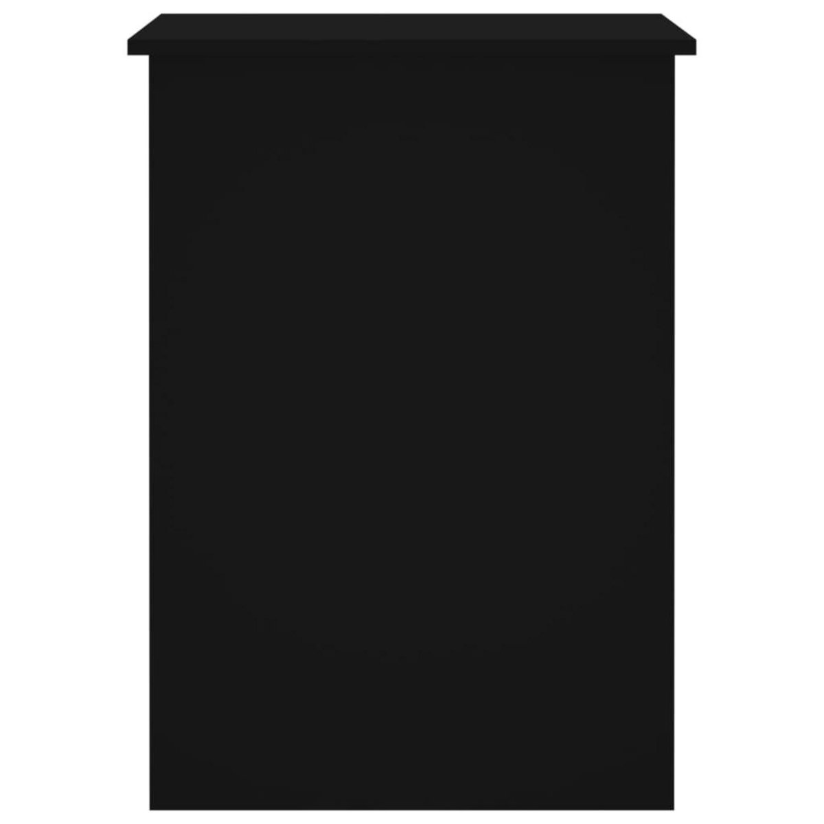 VIDAXL Bureau Noir 100x55x75 cm Bois d'ingenierie