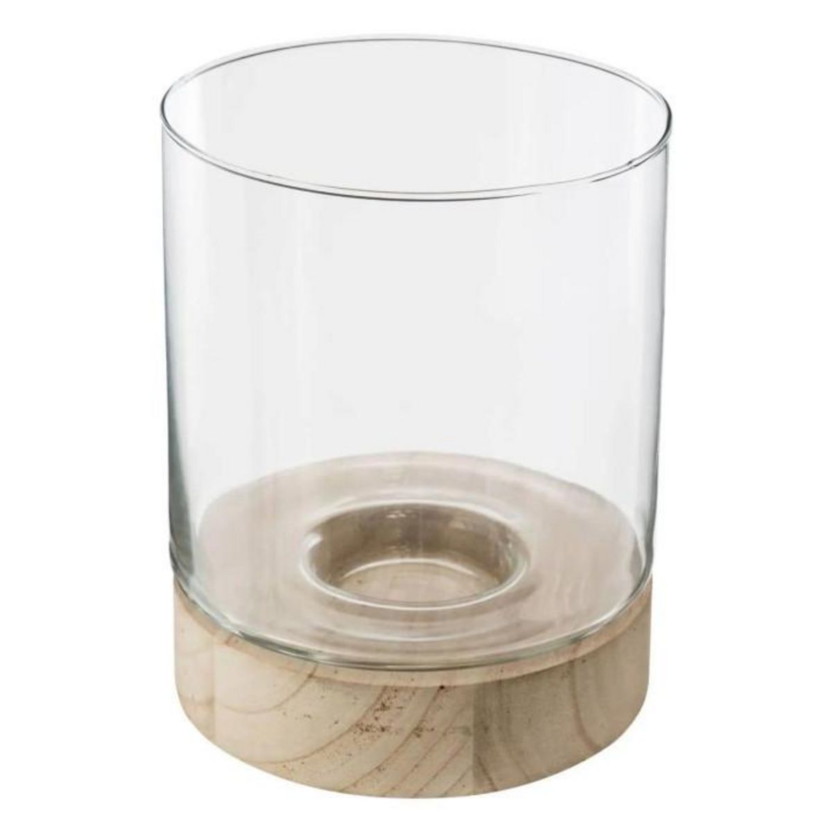 ATMOSPHERA Lot de 3 Photophores en Verre  Eté  20cm Transparent