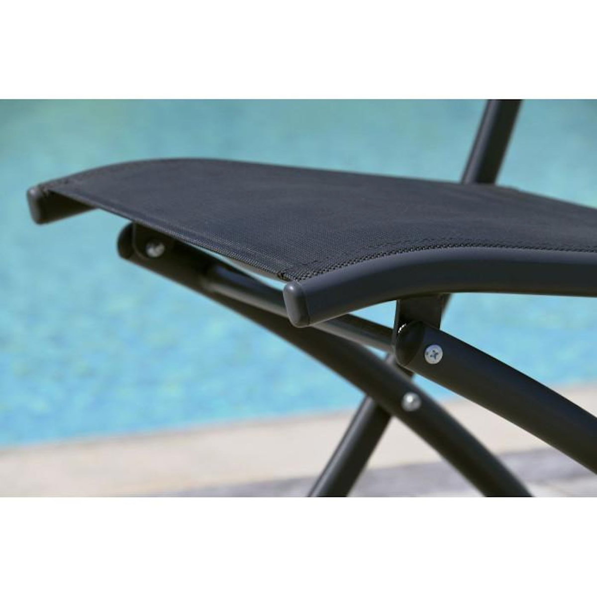 Paris Prix Ensemble Table de Jardin Imitation Bois & 6 Chaises  Boston  150cm Gris Anthracite