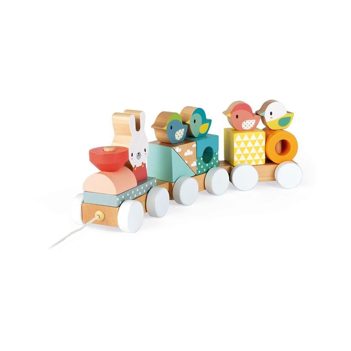 Juratoys-Janod Jeux d eveil en bois - Train pure