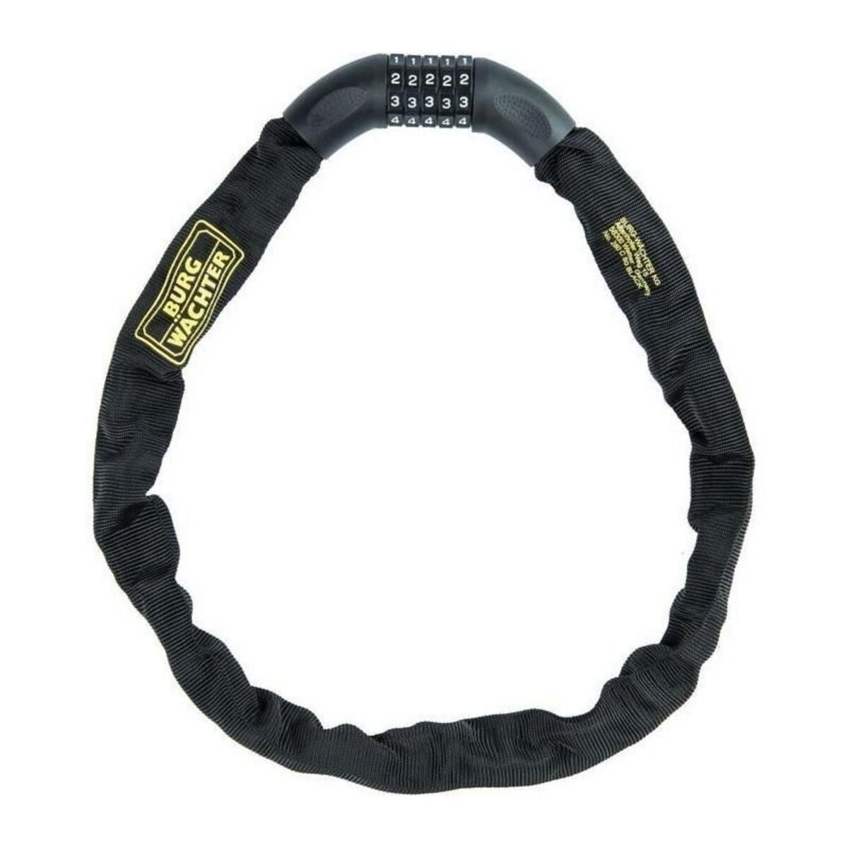 BURG WACHTER Antivol vélo chaîne - BURG WACHTER - 280 C 90 BLACK - Acier 6 mm, gainé, code