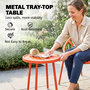 Voir la diapositive 4 : OUTSUNNY Salon de jardin design vintage 3 pièces 2 places brique