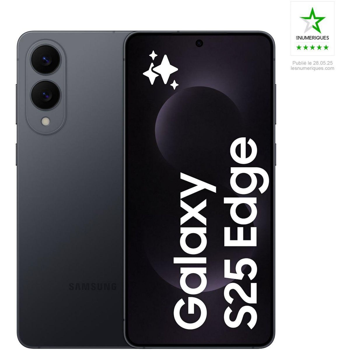 Samsung Smartphone Galaxy S25 Edge Noir Titane 256Go
