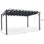 Voir la diapositive 6 : ID MARKET Pergola lames orientables 3x4 M gris anthracite